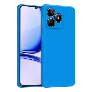 Imagem de Capa Capinha Compatível Realme C53 Silicone Aveludada Premium (AZUL CELESTE)