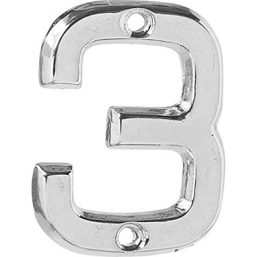 Imagem de Número 3 Residencial Pequeno Para Apartamento Cromado