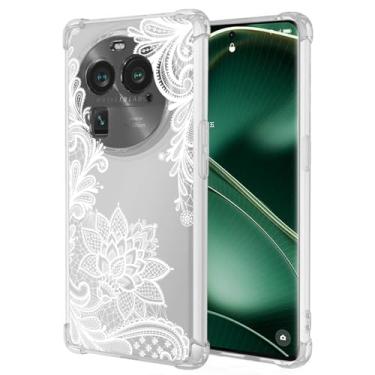 Imagem de Ueokeird Capa de telefone para Oppo Find X6 5G, capa PGFM10 para meninas e mulheres, capa protetora fina à prova de choque com padrão floral flexível TPU flexível para Oppo Find X6 5G Mandala
