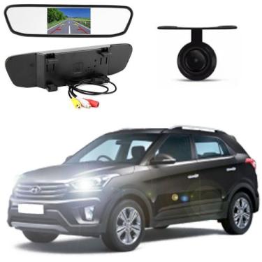 Imagem de Kit Completo Espelho Retrovisor LCD 4.3 + Câmera de Ré Creta 2011 2012