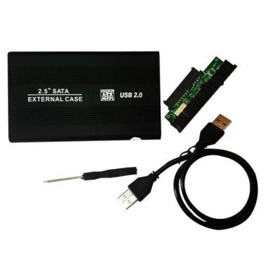 Imagem de Case Para Hd Externo 2.5 Sata Notebook Usb 2.0 Preto - Oem