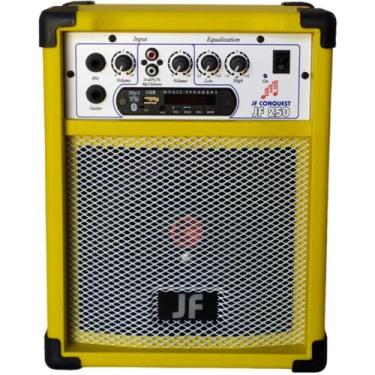 Imagem de Caixa De Som Bluet Mic Guitar 6 Pol. 30W Rms Cor Amarelo - Jf Conquest