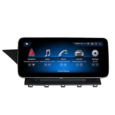 Imagem de Android 10 Car Auto Radio Stereo Player GPS estilo original de carro compatível com Mercedes para GLK 2010 11 12 sistema multimídia de navegação tela vertical Android, 4 + 64 G