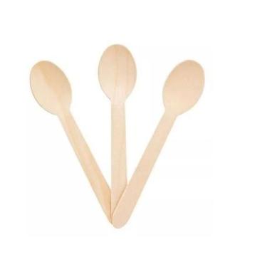 Imagem de 50 Peças Colher De Madeira Descartável Para Eventos Festas - MOR