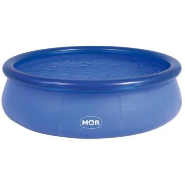 Imagem de Piscina Inflável de Plástico 3400 Litros Redonda Mor Azul