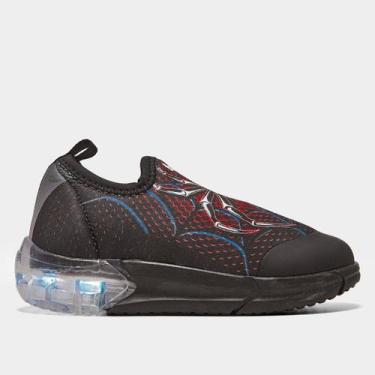 Imagem de Tênis Infantil Bibi Space Led Menino, Preto, Vermelho, 20