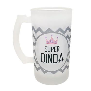 Imagem de Caneca Vidro Lembrancinha Super Dinda Madrinha Batizado - GMH Prod. Se