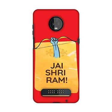 Imagem de AMZER Capa de encaixe rígida feita à mão com design de modelagem fina capa traseira para Motorola Moto Z3 Play - Almighty Ram 2 HD Color