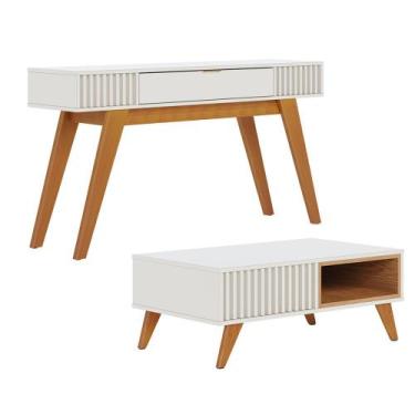 Imagem de Kit Aparador Para Sala De Estar Com Mesa De Centro Delta 01 Gaveta C04