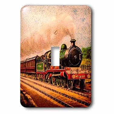 Imagem de 3dRose (lsp_240527_1) Interruptor de interruptor único Magic Lantern Slide Vintage Motor a Vapor Locomotiva Trem Ferrovia