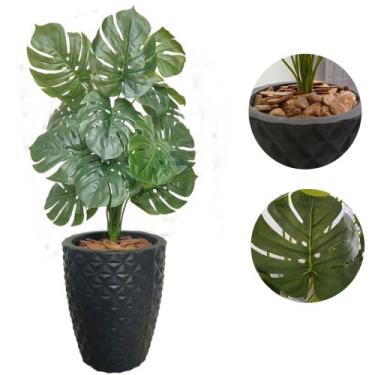 Imagem de Costela De Adão Artifical + Vaso Polietileno Completo Cores - Flor Imp