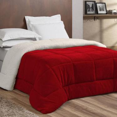 Imagem de Coberdrom Queen Chamego Manta / Sherpa 01 Peça - Vermelho - Enxovais R