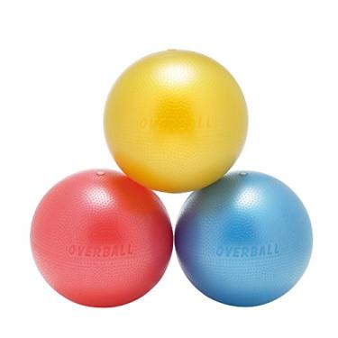 Imagem de 3 Bolas Softgym Overball Gymnic 23 cm nas cores vermelha, azul e amarela