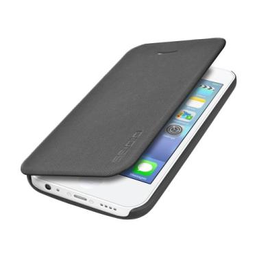 Imagem de Seidio Capa flip LEDGER para Apple iPhone 5C – Embalagem de varejo – Cinza escuro