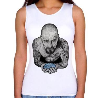 Imagem de Regata Feminina Walter White Tattoo Heisenberg - Foca na Moda, Branco,