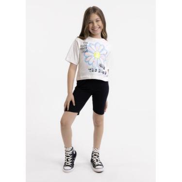 Imagem de Bermuda Infantil Ciclista em Cotton - Plii, Preto, 12
