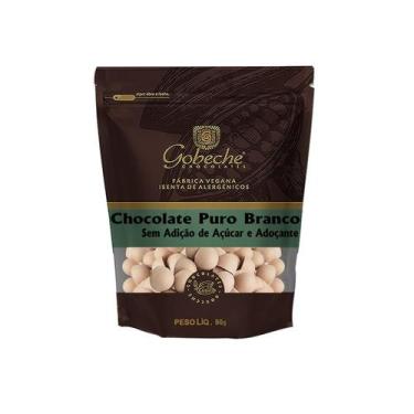 Imagem de Gotas Chocolate Puro Branco Gobeche - Sem Adição de Açúcar e Adoçante 