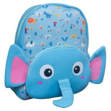 Imagem de Mochila infantil com guia yin's elefantinho(30cm) ys42320 - YINS KIDS
