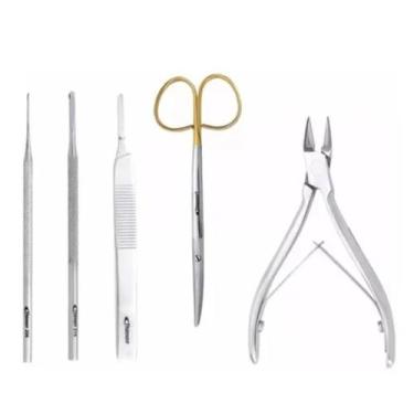 Imagem de Bisturi Kit Podólogo Especial C/ 5 Pçs Alicate, Tesoura - A.R Variedad