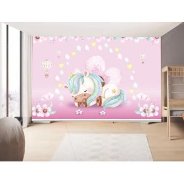 Imagem de Papel de Parede Infantil Unicornio  (folha med. 90x300 cm) - Decor Ati