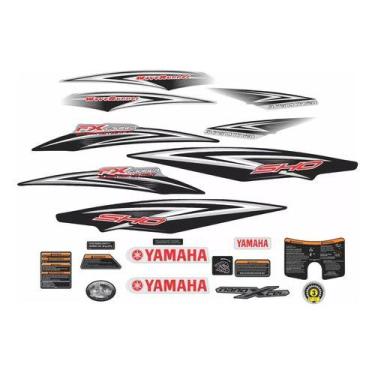 Imagem de Kit Adesivos Jet Ski Yamaha Fx Cruiser Sho 2009 Preto Branco - SPTS