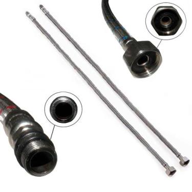 Imagem de Engate Rabicho Par Mangueira Flexivel Monocomando Misturador Agua Quen