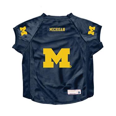 Imagem de Camiseta elástica NCAA Michigan Wolverines Pet – Camiseta para cachorro – feita para o seu cão grande