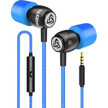Imagem de LUDOS Fones de ouvido intra-auriculares Clamor com fio, 5 anos de garantia, fones de ouvido com microfone, fones de ouvido com isolamento de ruído, espuma de memória para iPhone, Samsung, estudantes