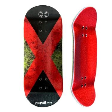 Imagem de Noahwood Tabuleiro de dedo feito à mão 97 x 35,5 mm 6 camadas coloridas Maple Pro Deep Côncavo Design Criativo Mini Skate (X-Sport)