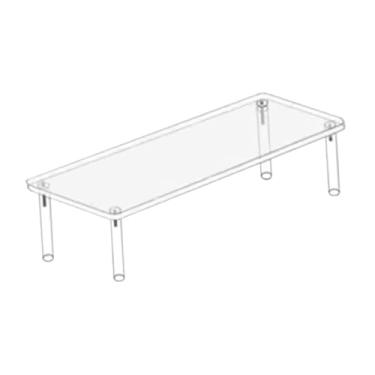 Imagem de menolana Acrílico riser claro expositor prateleira loja expositor rack multi uso sobremesa prateleira para festa cupcake modelos de cosméticos, Camada única