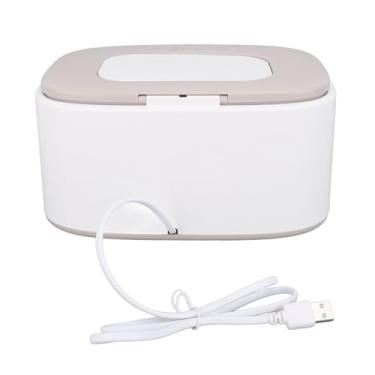 Imagem de Aquecedor de Lenços Umedecidos para Bebês TOPINCN e Dispensador de Lenços Umedecidos Com Luz Noturna, Temperatura Ajustável, Grande Capacidade, Design Simplista Exclusivo (Cinza)