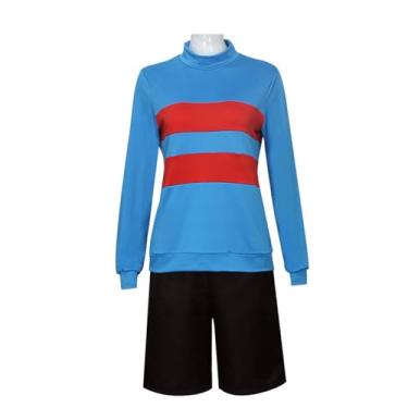 Imagem de CIYASHEH Game Undertale Frisk Chara Cosplay Costume Halloween Carnival Costume Outfit Full Set for Girls Women