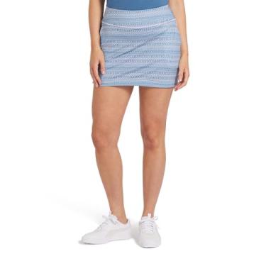 Imagem de pumagolf Saia feminina Fair Isle, Horizonte azul - brilho branco, XGG