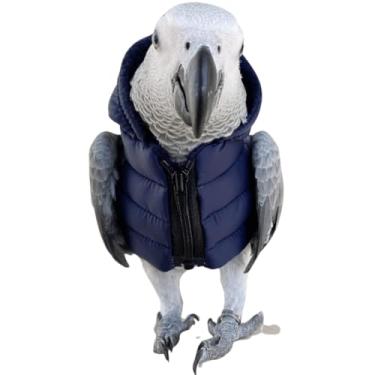 Imagem de Pano de pássaro, festa de Natal, fantasia de aniversário para papagaio, Halloween, animais de estimação, roupas, pássaros, cosplay, roupa preta (azul, arara)