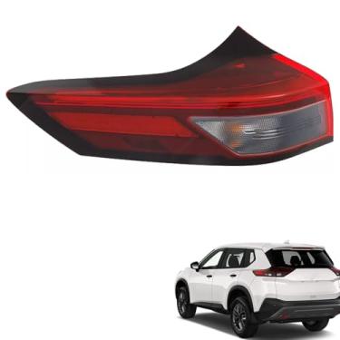 Imagem de munirater 1 peça de substituição do conjunto de luz traseira do lado esquerdo para Rogue 2021-2023 lente clara e vermelha LH lâmpada traseira lateral externa NI2804122, NI2804123C