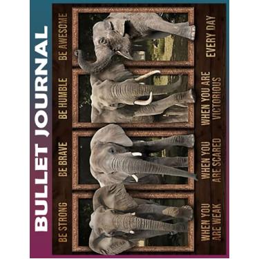 Imagem de Bullet Journal: Elephant Be Awesome Every Day Invest few minutes daily to Physical, Mental and Emotional Health Planner, To do List Dot Grid ... & Business Appointments Notebook I Gift Idea