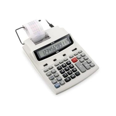 Imagem de Calculadora de Mesa 12 dígitos Elgin Calendário Relógio e Impressão de Data Gelo