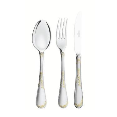 Imagem de Faqueiro Tramontina Renascença Em Aço Inox Detalhes Em Ouro Estojo De 