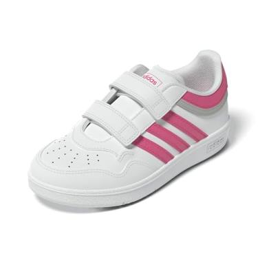 Imagem de adidas Originals Tênis masculino Hoops 4.0, Branco/Rosa Fusion/Cinza, 15