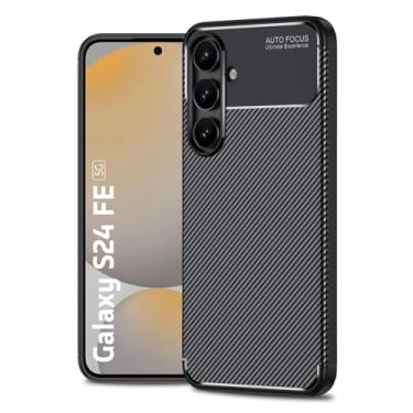 Imagem de Capa Case Fibra de Carbono Anti Impacto para Samsung Galaxy S24 FE 5G - Capinha Protetora Leve e Dur�vel Danet (Preto)