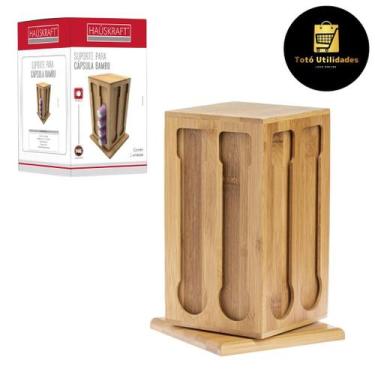 Imagem de Suporte Porta Cápsulas de Café em Bambu Nespresso 22cm Hauskraft