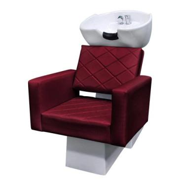 Imagem de Lavatório Evidence Cuba Porcelana Branca Estofado Bordo  - Moveis e co