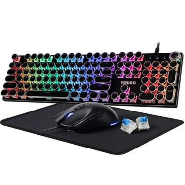 Imagem de Combo Teclado e Mouse Gamer VMUND K968 RGB Retroiluminado