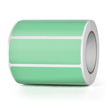 Imagem de Adesivos Térmicos Diretos YIKIADA - Verde - 7,6 x 2,5cm - 500 Unidades