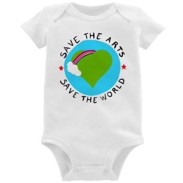 Imagem de Body Bebê Save The Arts Save The World - Foca na Moda, Branco, G