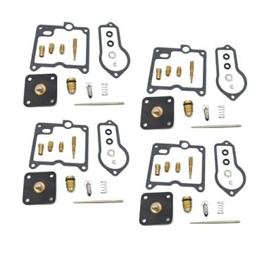 Imagem de Kit de reparo de carburador compatível com TT250 1980-1982 XT250 1980-1983 TT XT 250 diafragma flutuante do sistema de combustível (4 conjuntos)