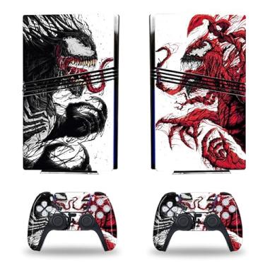 Imagem de Vanknight Adesivo para controle de console de videogame adesivo de super-herói compatível com console PS5 Pro e controladores alienígenas