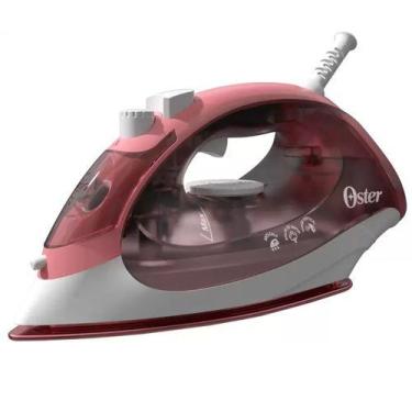 Imagem de Ferro Oster Vapor 5053 Base Cerâmica 127V Branco/Rosa