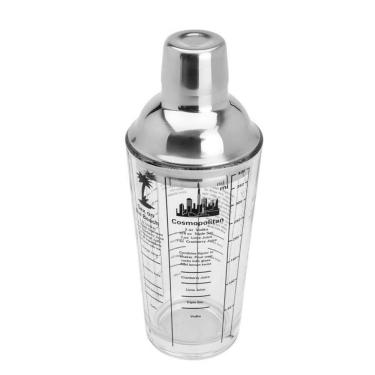 Imagem de Coqueteleira de Vidro C/Tampa Aço Inox Coimbra 420ml Lyor