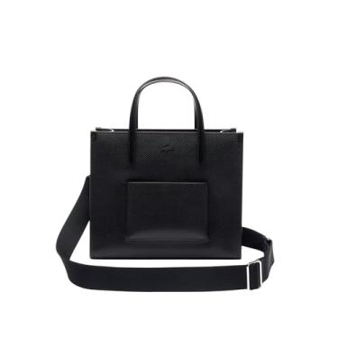 Imagem de Lacoste Bolsa de couro pequena Chantaco, Preto, One Size